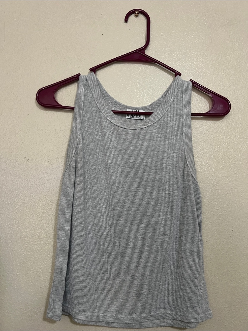 Banana Republic Light Gray Ribbed Tank